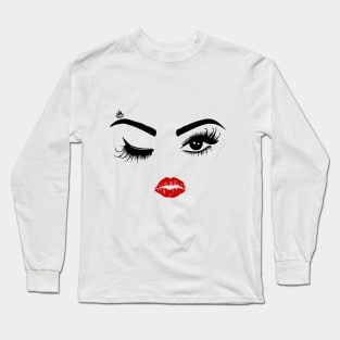 Eyes and Lips Long Sleeve T-Shirt